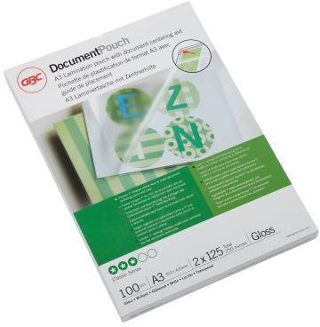 GBC Folientasche DocumentPouch 3200725 DIN A3 125mic 100 St./Pack.