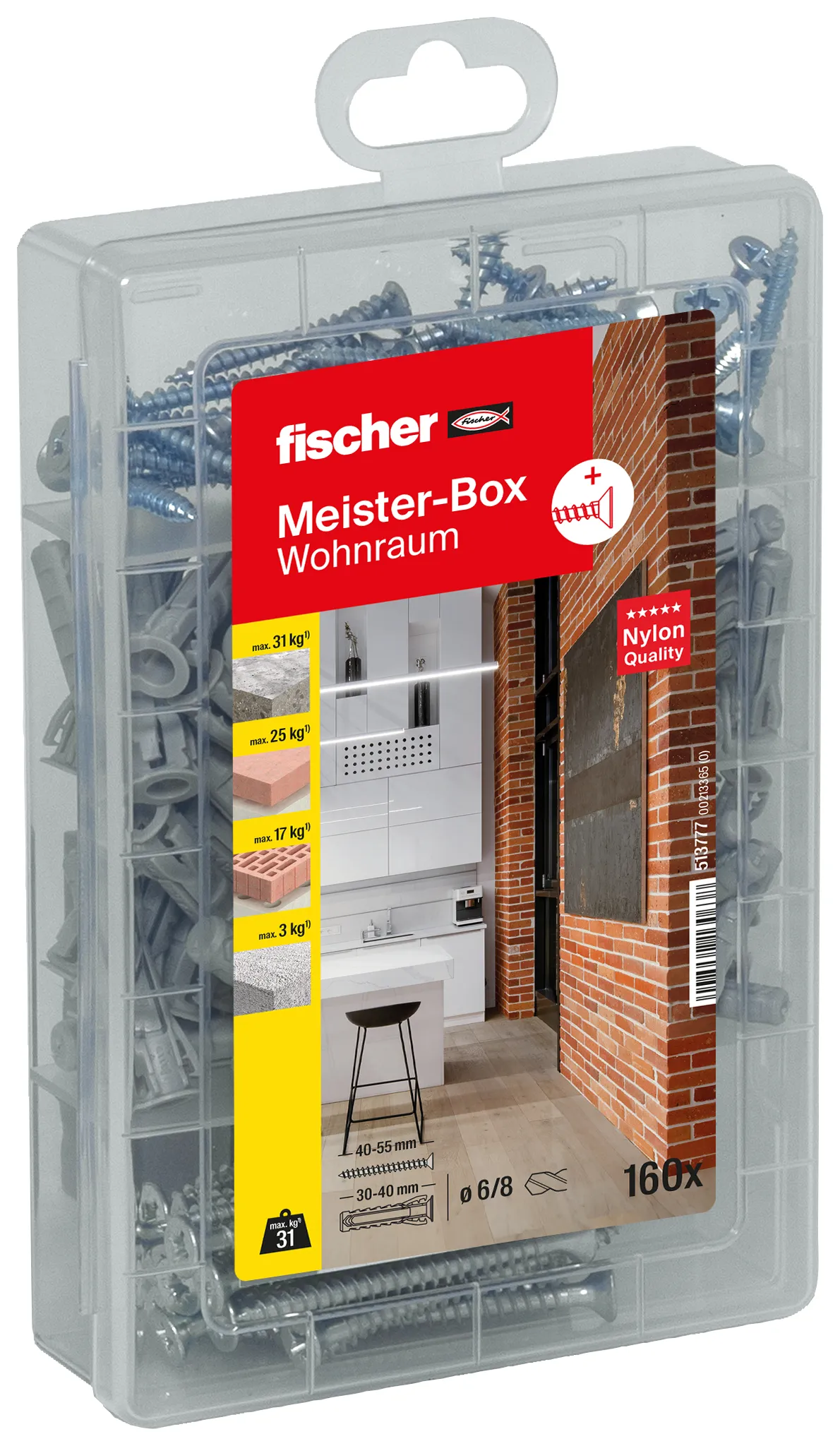 fischer Meister-Box Wohnraum + Schrauben (160 Teile)