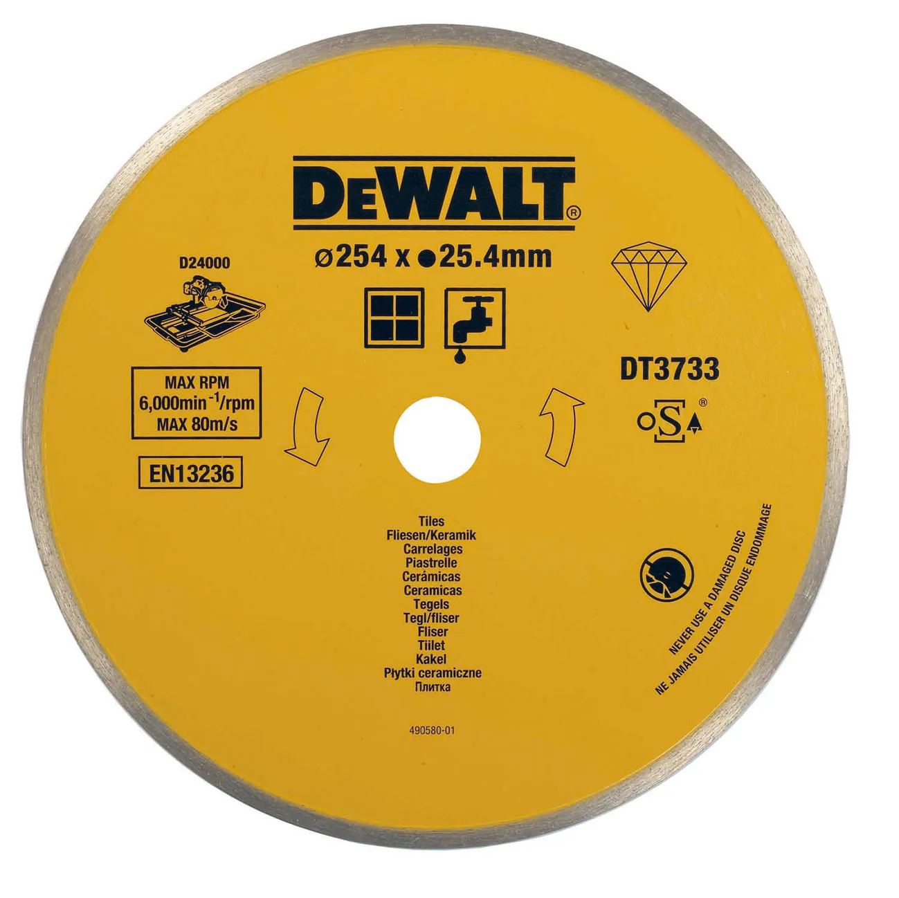 DEWALT DT3733-XJ Diamanttrennscheibe Eco4 250 mm