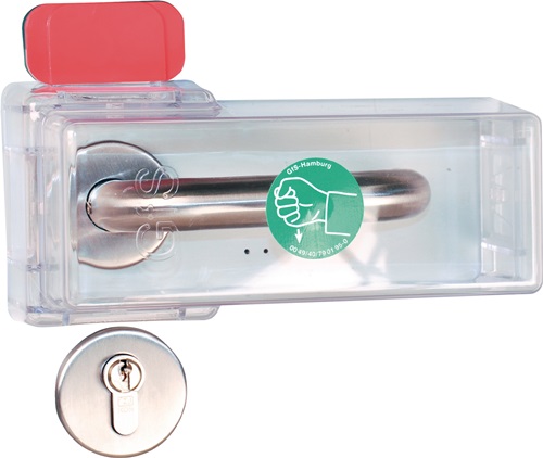 Fluchttürhaube Typ K Sicherung v.Türdrückern Macrolon-Kunststoff transp.GFS