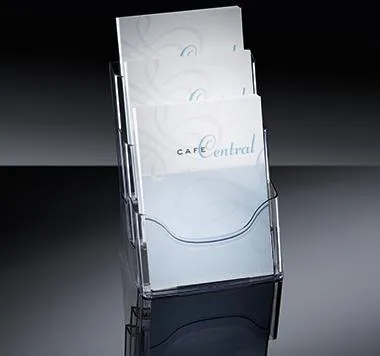 SIGEL Prospekthalter LH130 für DIN A4 3Fächer Arcyl glasklar