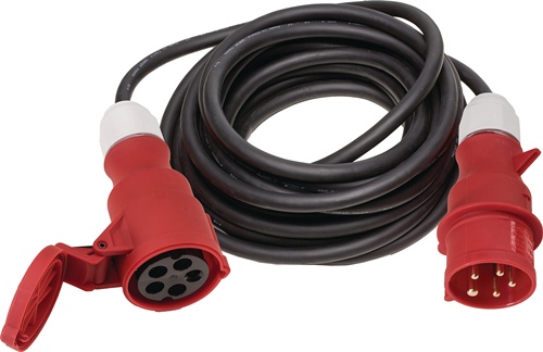 CEE-Verlängerung 32 A 400 V 10m H07RN-F 5x6mm² schwarz IP44 WEINGÄRTNER