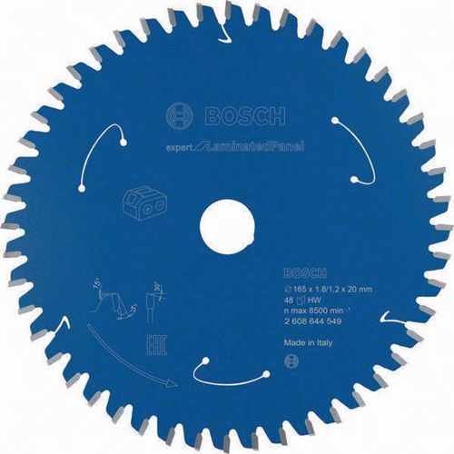 Bosch Kreissägeblatt AD 165mm Z48 WZ Bohr.20mm Schnitt-B.1,8mm HM 