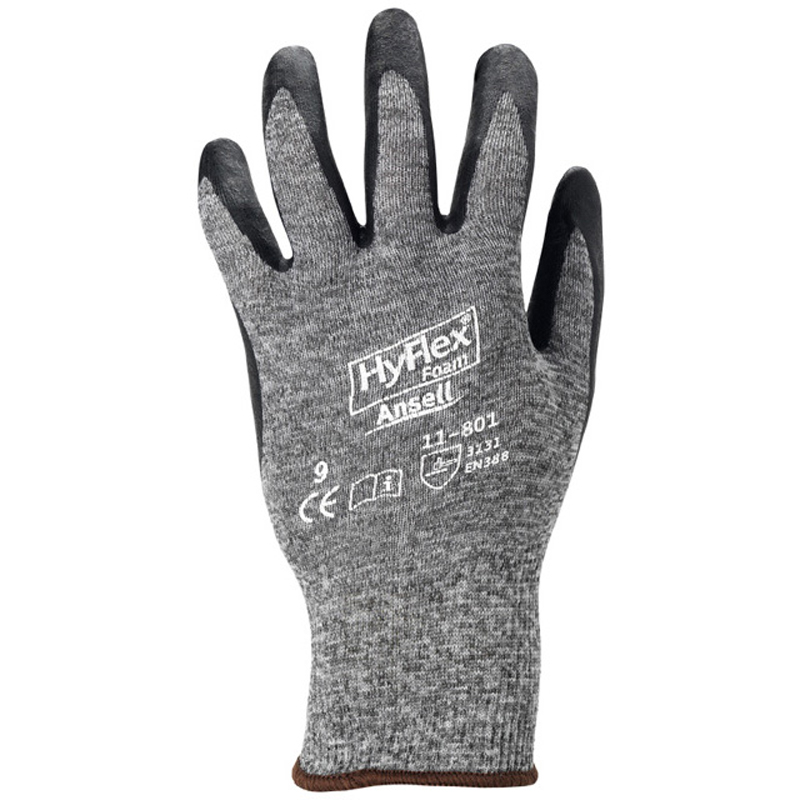 ANSELL Allround-Schutzhandschuh HYFLEX grau/schwarz (11-801)