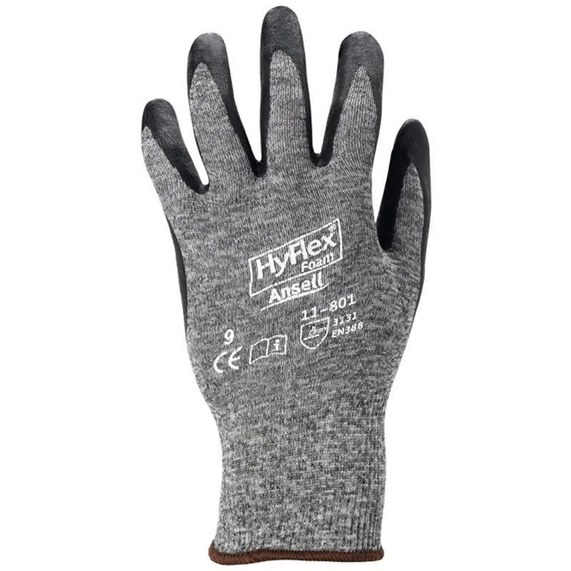 ANSELL Allround-Schutzhandschuh HYFLEX grau/schwarz (11-801)