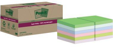 Post-it Haftnotiz Super Sticky Recycling 622 RSS12COL sort 12 St