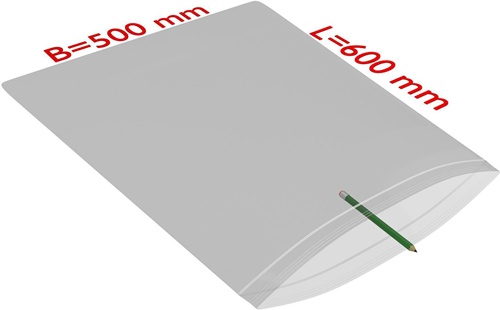 Druckverschlussbeutel Maße 500x600mm Stärke 90µ PE transparent TRANSPAK