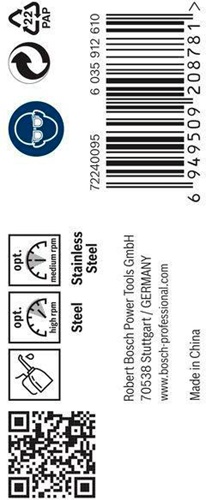 Bosch Metallbohrer PRO Stainless Steel Arbeits-L.47mm D.4,4mm L.80mm D-Spitze 10erPack