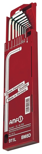 Winkelschraubendrehersatz 911L-BM8D 8-tlg.Schiebekassette SW 2-10mm