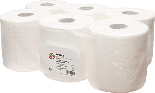 Handtuchrolle ELOclean Comfort Centerfeed ca.636 Blatt,2-lag.weiß L140 mxB190mm