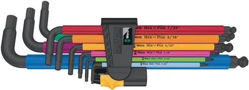 Winkelschraubendrehersatz 950/9 Hex-Plus Multicolour Imperial 2 9-tlg.zöllig