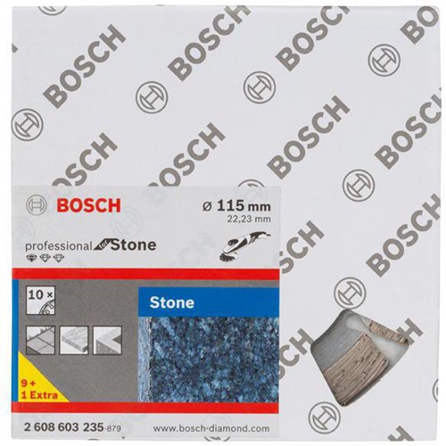 Bosch Diamanttrennscheibe Standard for Stone 10-tlg.D.115mm Segment-H.10mm 10erPack
