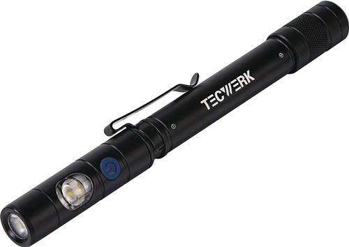 TECWERK LED-Stiftleuchte Li-ion 90m blau/schwarz 