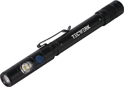 TECWERK LED-Stiftleuchte Li-ion 90m blau/schwarz