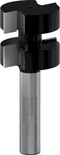 Bosch Federfräser Arbeits-L.5mm D.25mm Schaft 8mm L.58mm 