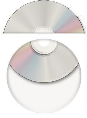 HERMA CD/DVD Hülle 1140 12,4x12,4cm weiß 100 St./Pack.