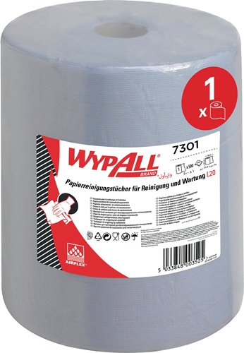 Wischtuch blau 2-lagig 500 Tücher / Rolle KIMBERLY-CLARK