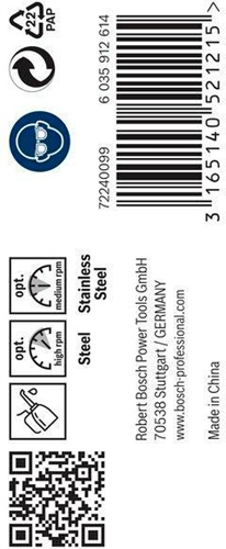 Bosch Metallbohrer PRO Stainless Steel Arbeits-L.52mm D.5,1mm L.86mm 10St.