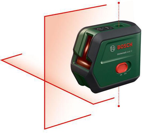 Bosch Kreuzlinienlaser UniversalLevel 2 Arbeitsber.12m Laserkl.2 0,5mm/m