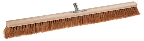 Besen Kokos L.1000mm m.Metallstielhalter Flachholz