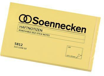 Soennecken Haftnotiz 5812 125x75mm 100Blatt gelb