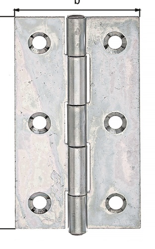 Scharnier H.82mm B.45mm S.1,25mm STA sdmverz.schmal GAH