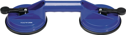 TECWERK Saugheber Trgf.80kg Kopf-D.118mm 2 Köpfe ABS Ku.