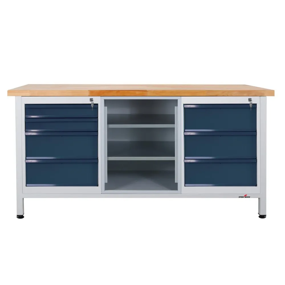 Steinbock® Werkbank Extra, 7 Schubladen, 1 Regalabteil, TK 500 kg