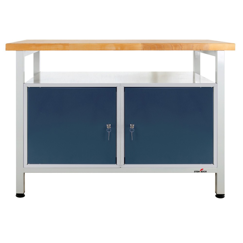 Steinbock® Werkbank Premium, 1 Ablage, 2 Türen, TK 300 kg
