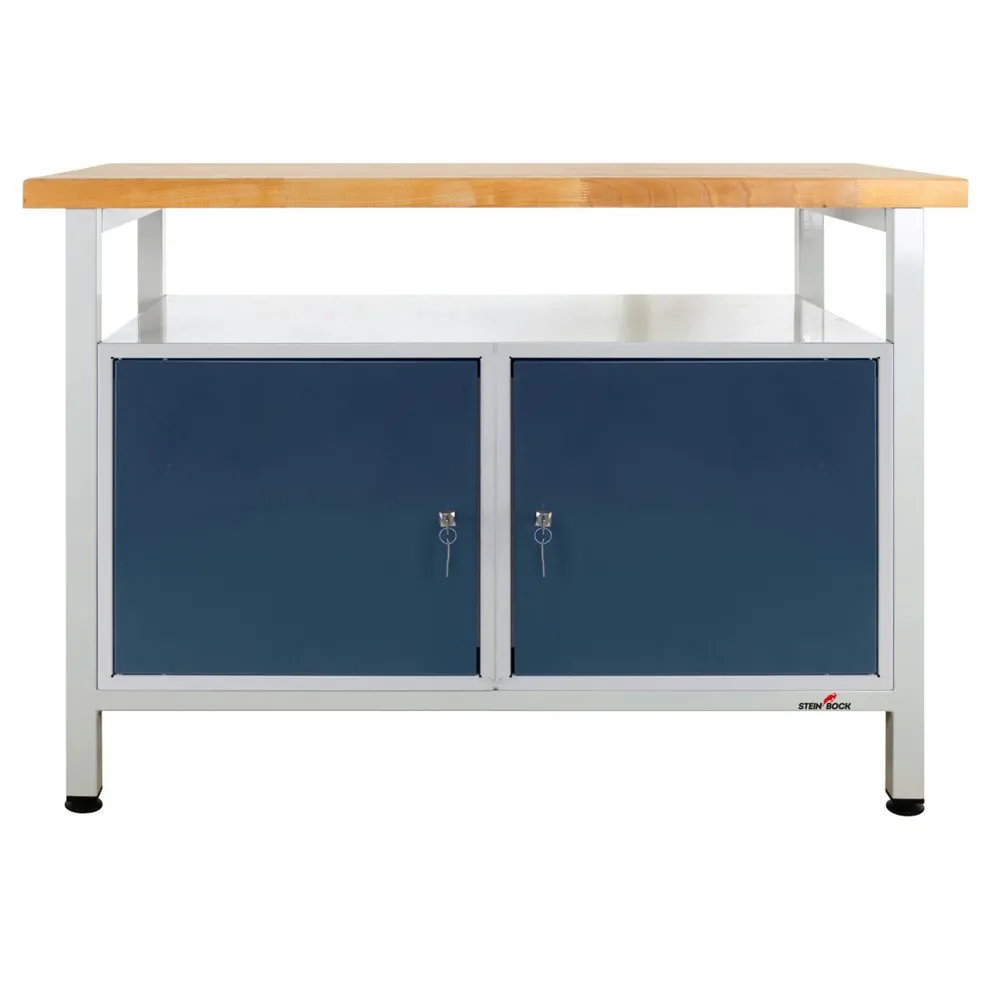 Steinbock® Werkbank Premium, 1 Ablage, 2 Türen, TK 300 kg