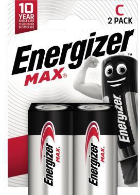 Energizer Batterie Max Alkaline E302306700 C/Baby/LR14 2 St./Pack.