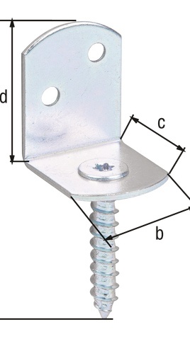 Flechtzaunhalter 83x32x30x38mm galv.verz.d.pass.L-Form GAH