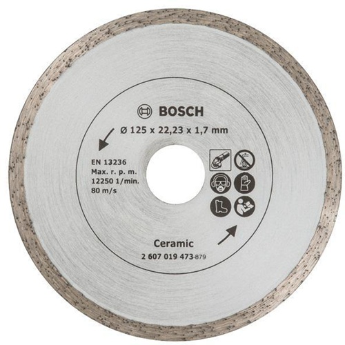 Bosch Diamanttrennscheibe D.125mm Bohrungs-D.22,23mm f.Fliesen Schnitt-B.1,7mm