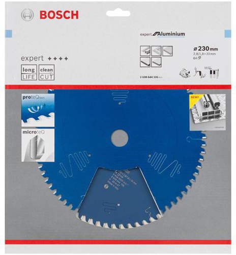 Bosch Kreissägeblatt Expert for Aluminium D.230mm Bohrung 30mm 64Zähne HLTCG 