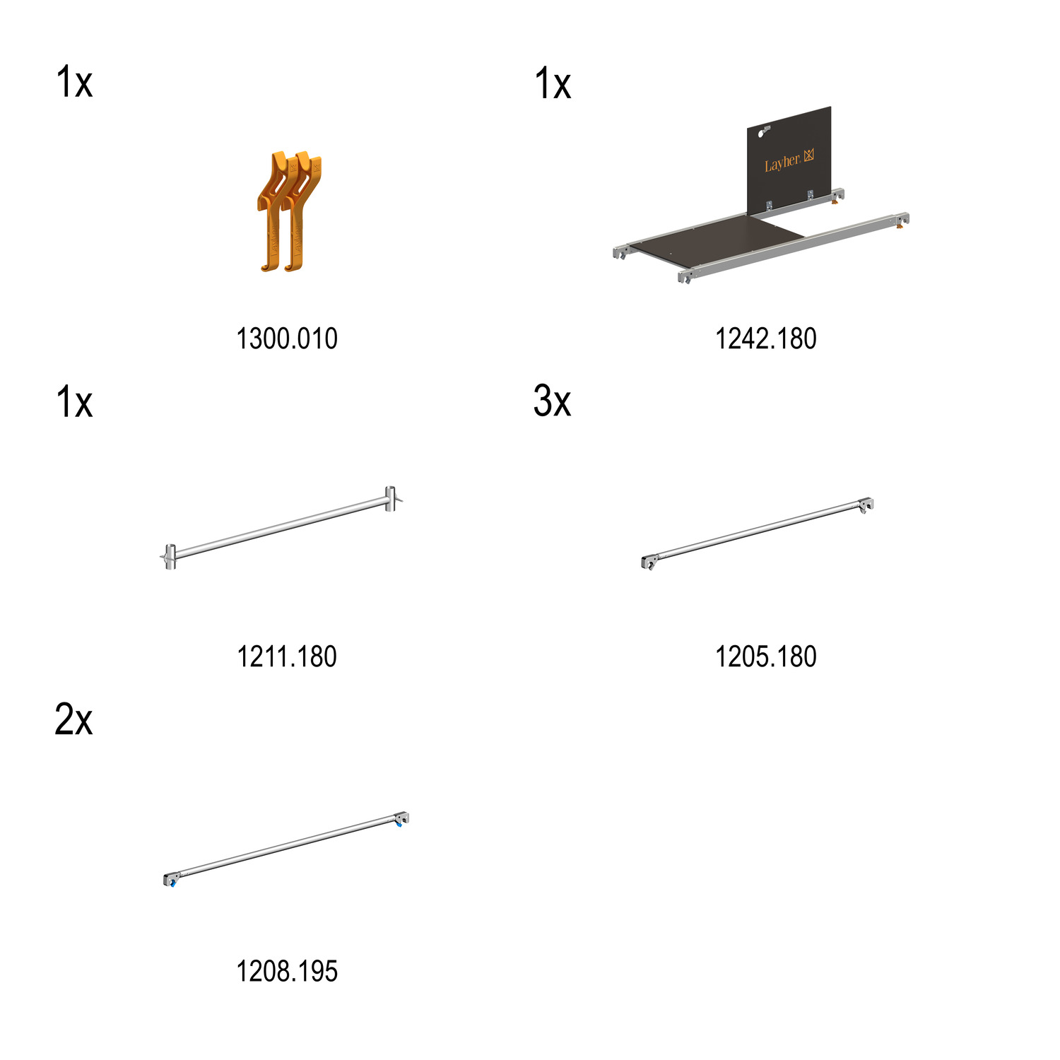 Layher Fahrgerüst Nachrüst-Set 3203 auf 1403203 Typ: 1400022