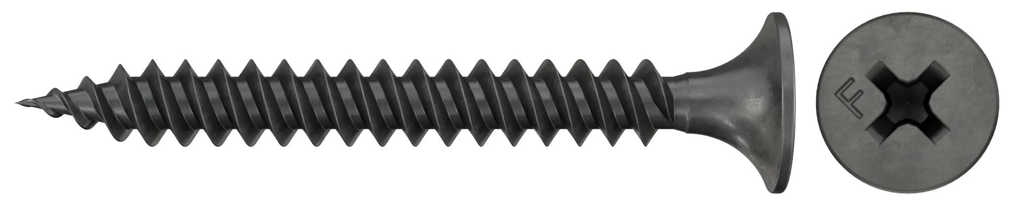 fischer Schnellbauschraube 3,5 x 45 Trompetenkopf, Feingewinde, Kreuzschlitz PH, schwarz phosphatiert