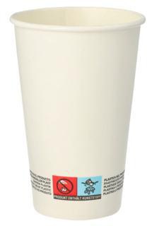 PAPSTAR Trinkbecher pure 87458 Pappe 0,3l weiß 50 St./Pack.