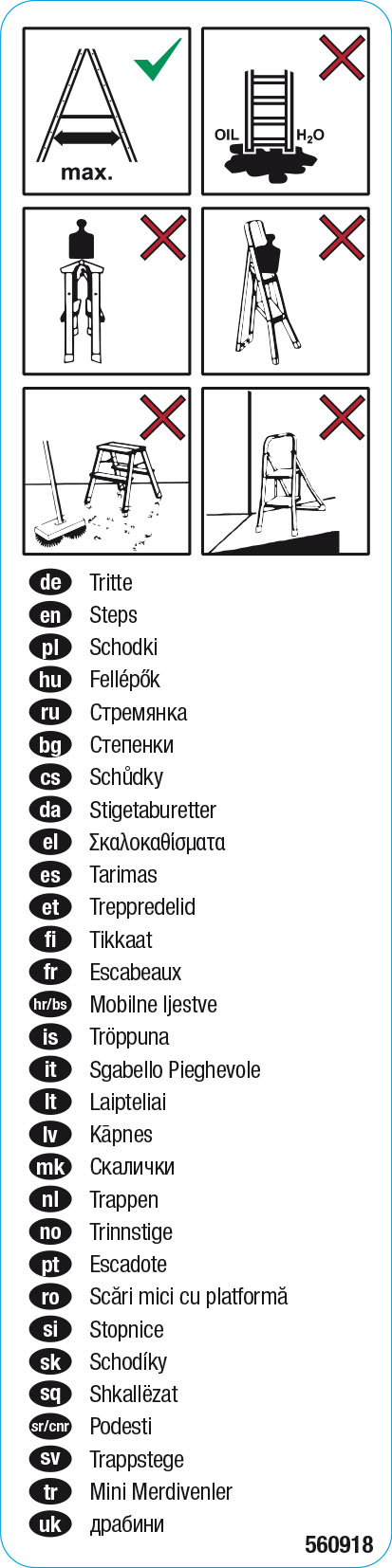 KRAUSE Etikett Info Tritte (VE 5)
