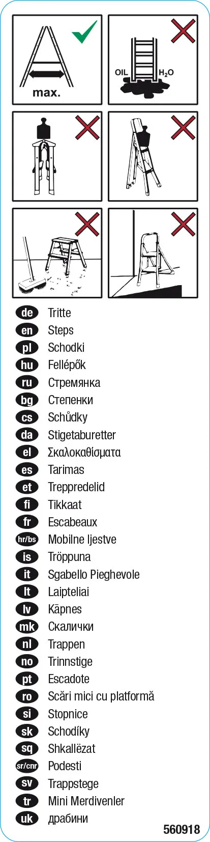 KRAUSE Etikett Info Tritte (VE 5)