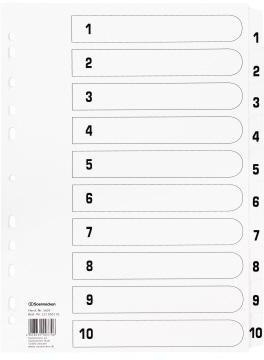 Soennecken Register Mylar 1605 1-10 weiß