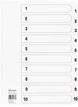 Soennecken Register Mylar 1605 1-10 weiß