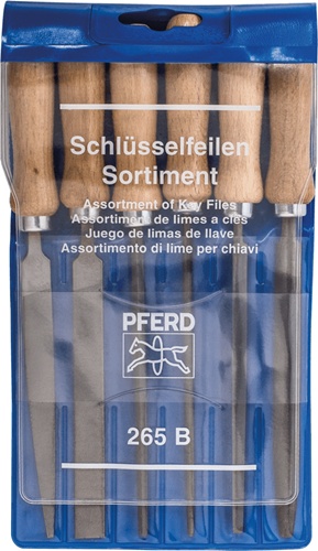 Schlüsselfeilensatz L.100mm Hieb 2 Ku.-Tasche PFERD