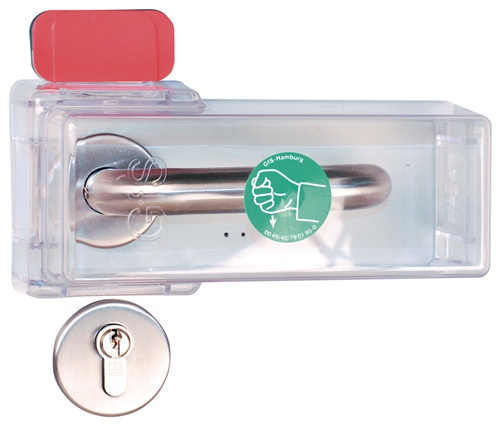 Fluchttürhaube Typ K Sicherung v.Türklinken Macrolon-Kunststoff transp.GFS