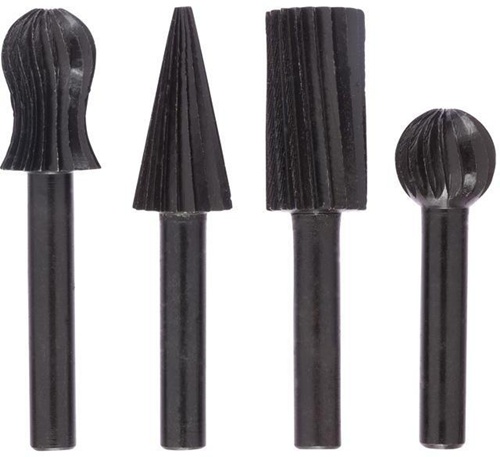 Bosch Freihandfräser-Set 4tlg. Schaft-D.6mm L.56mm D.13mm konkav kegelförmig 