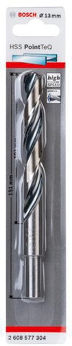 Bosch Metallspiralbohrer PointTeQ DIN388 Arbeits-L.101mm D.13mm Typ N m.reduz.Schaft
