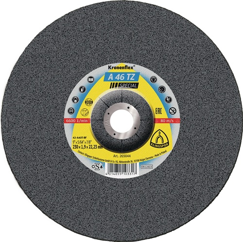 Trennscheibe A 46 TZ Special D230x1,9mm ger.INOX Bohr.22,23mm KLINGSPOR