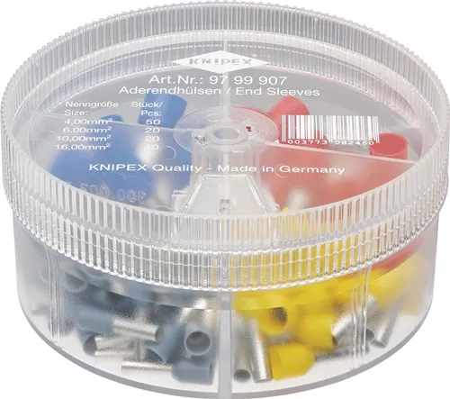 Aderendhülsenbox 100-tlg.4,0-16,00mm² Ku.-Box KNIPEX