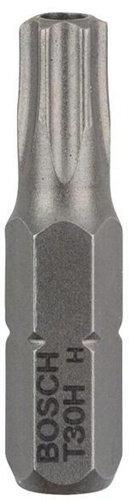 Bosch Schrauberbit Extra-Hart ISO 1173 C6.3 T30H L.25mm 1/4Zoll-Außen-6kt 2er Pack