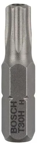 Bosch Schrauberbit Extra-Hart ISO 1173 C6.3 T30H L.25mm 1/4Zoll-Außen-6kt 2er Pack