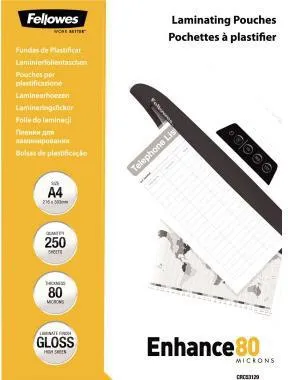 Fellowes Laminierfolie Enhance 80 5312903 DIN A4 tr 250 St./Pack.